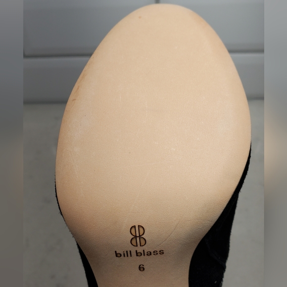 Bill Blass Inez Black Suede Clear Heel Booties Boots (Size 6 US) - NWOT - Picture 10 of 10